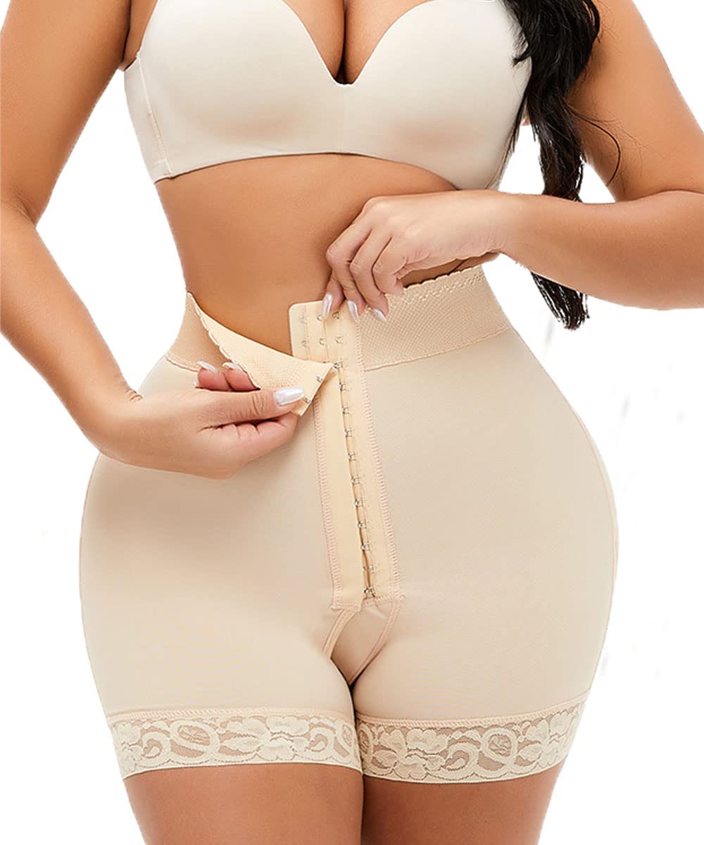 Elhada Women's Shapewear - Tummy Control Faja Panties with Butt Lifting BBL Shorts | Waist Trainer Girdle Body Shaper for Postpartum, Workout & Special Occasions