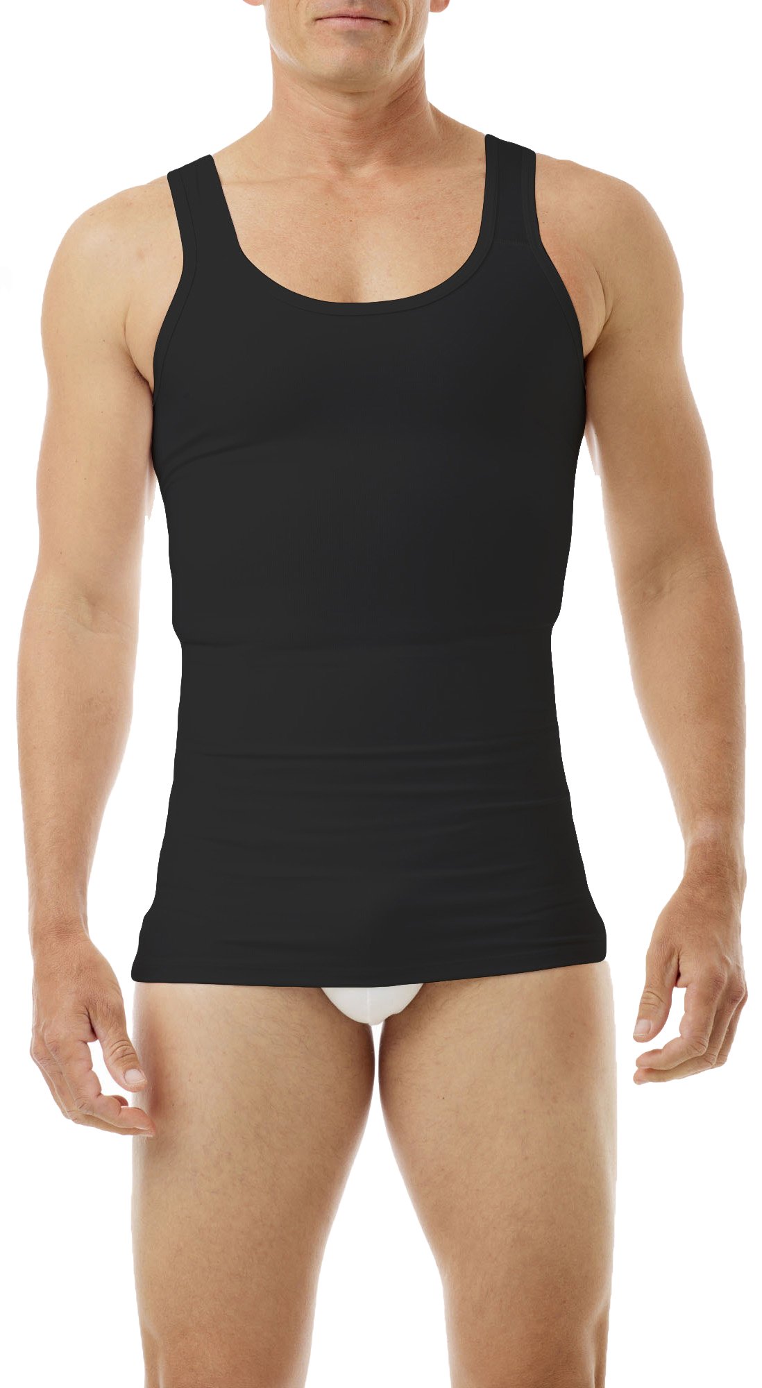 Underworks Men's Compression Shirt for Gynecomastia - Slimming Body Shaper & Posture Corrector - Ideal for Workouts, Daily Wear & Confidence Boost