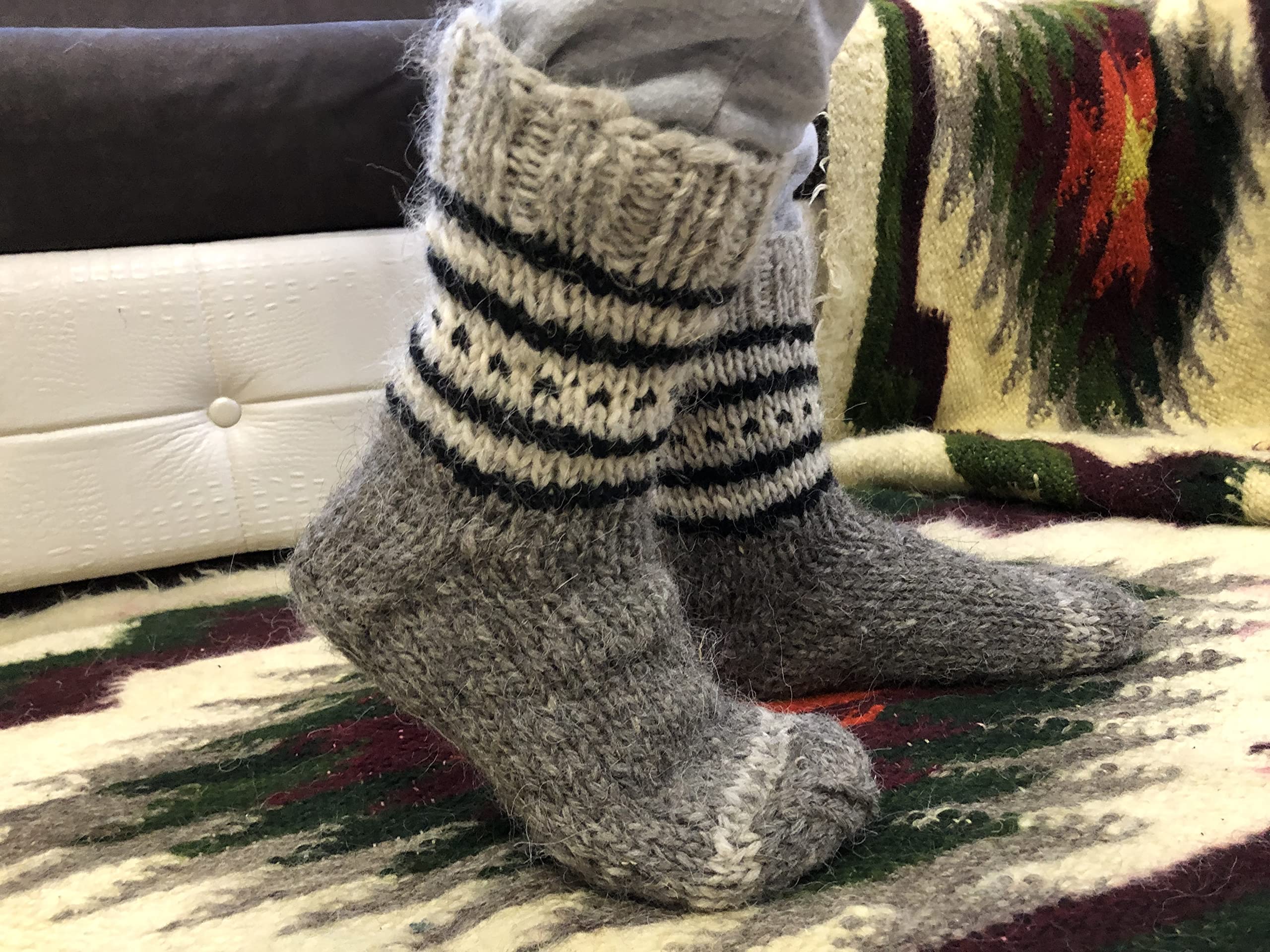 Warm Wool Socks for Women & Men - Thick Winter Bed Socks (Made in Ukraine) - Perfect for Cold Weather & Home Comfort