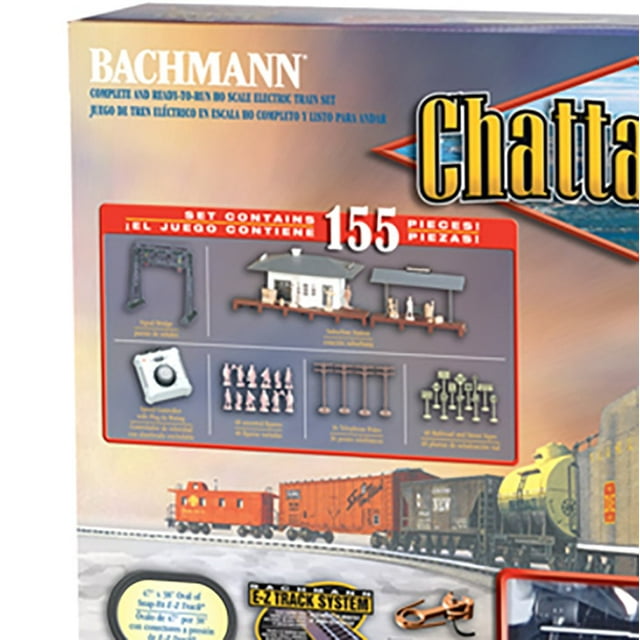 Bachmann Trains Chattanooga HO Scale Ready to Run Electric Train Set - 155 Piece Model Railroad for Home & Office Display, Collectors & Train Enthusiasts