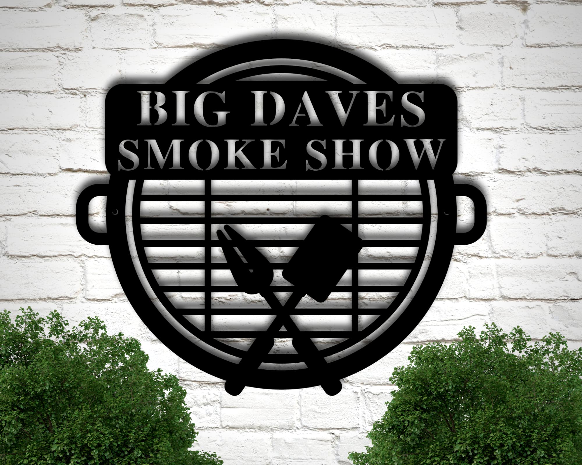 Personalized BBQ Metal Sign - Custom Grilling Gift for Dad, Father's Day Present, Outdoor Kitchen Decor - 18 Inch Wide Rustic Wall Art - Perfect for Backyard, Patio & Man Cave Decorating