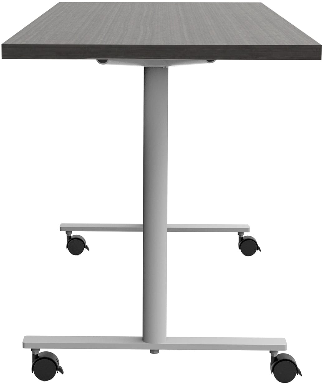 Safco JURNI 60 x 24 Inch Multi-Purpose Adjustable Height Table with T-Leg Base & Locking Casters - Perfect for Office, Classroom, Conference Room & Home Workspace [JN6024NFXTCA]