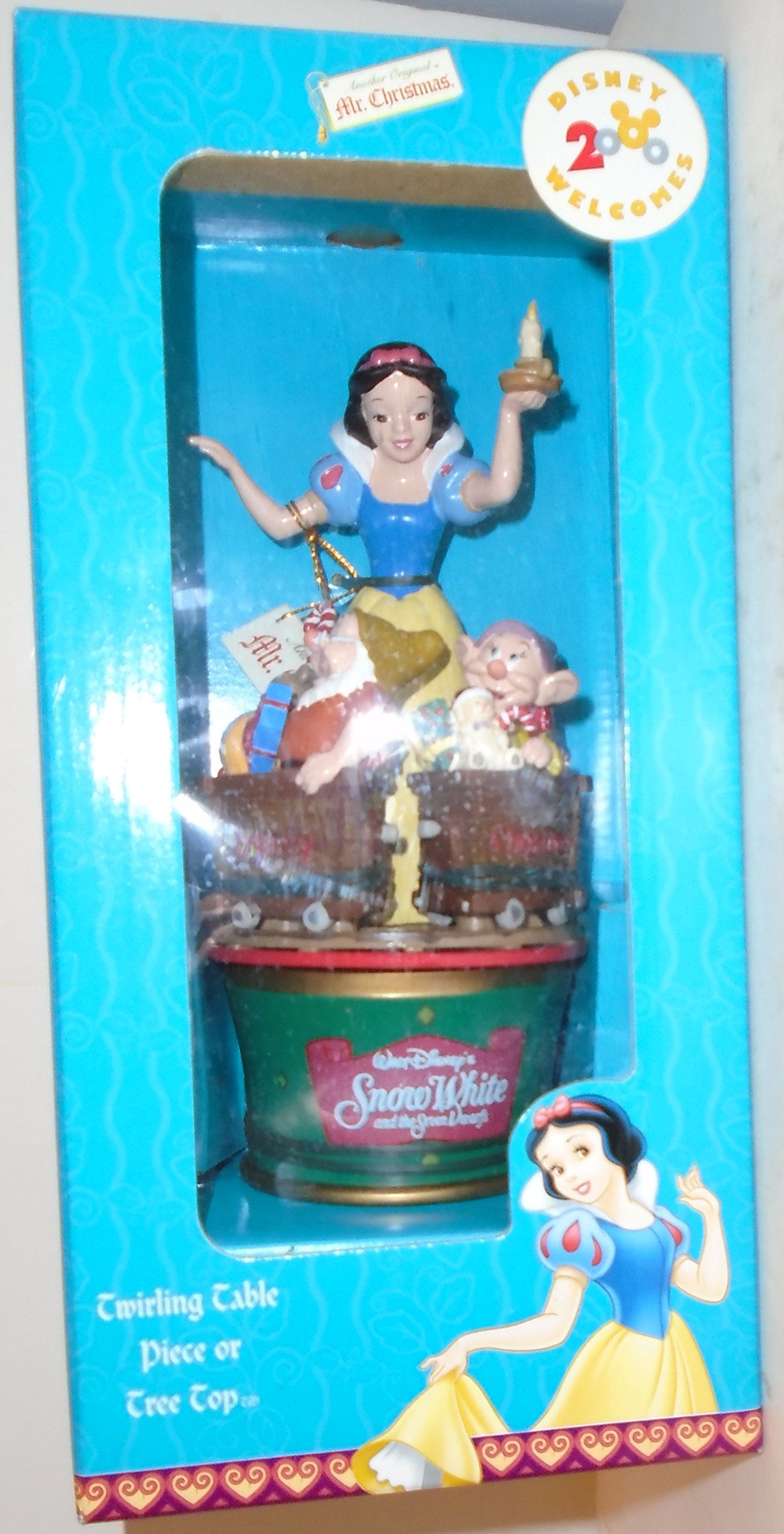 Disney Snow White and the Seven Dwarfs Spinning Tabletop Decor - Perfect for Christmas Tree Topper or Home Decoration