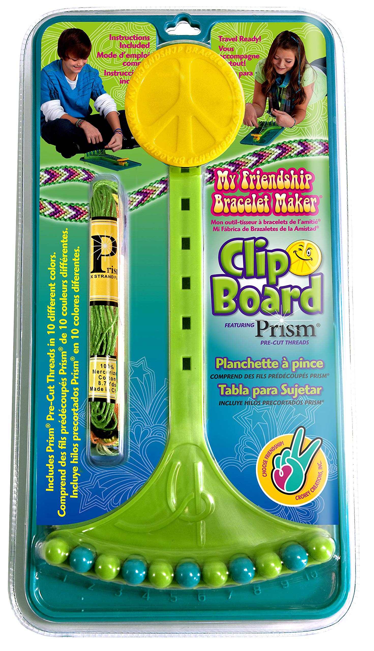 Friendship Bracelet Maker Kit for Kids - DIY Jewelry Making Starter Set with 10 Colorful Threads & Clipboard | Fun Craft Activity for Girls, Teens & Birthday Parties | Perfect for Summer Camps, Sleepovers & Creative Gifts