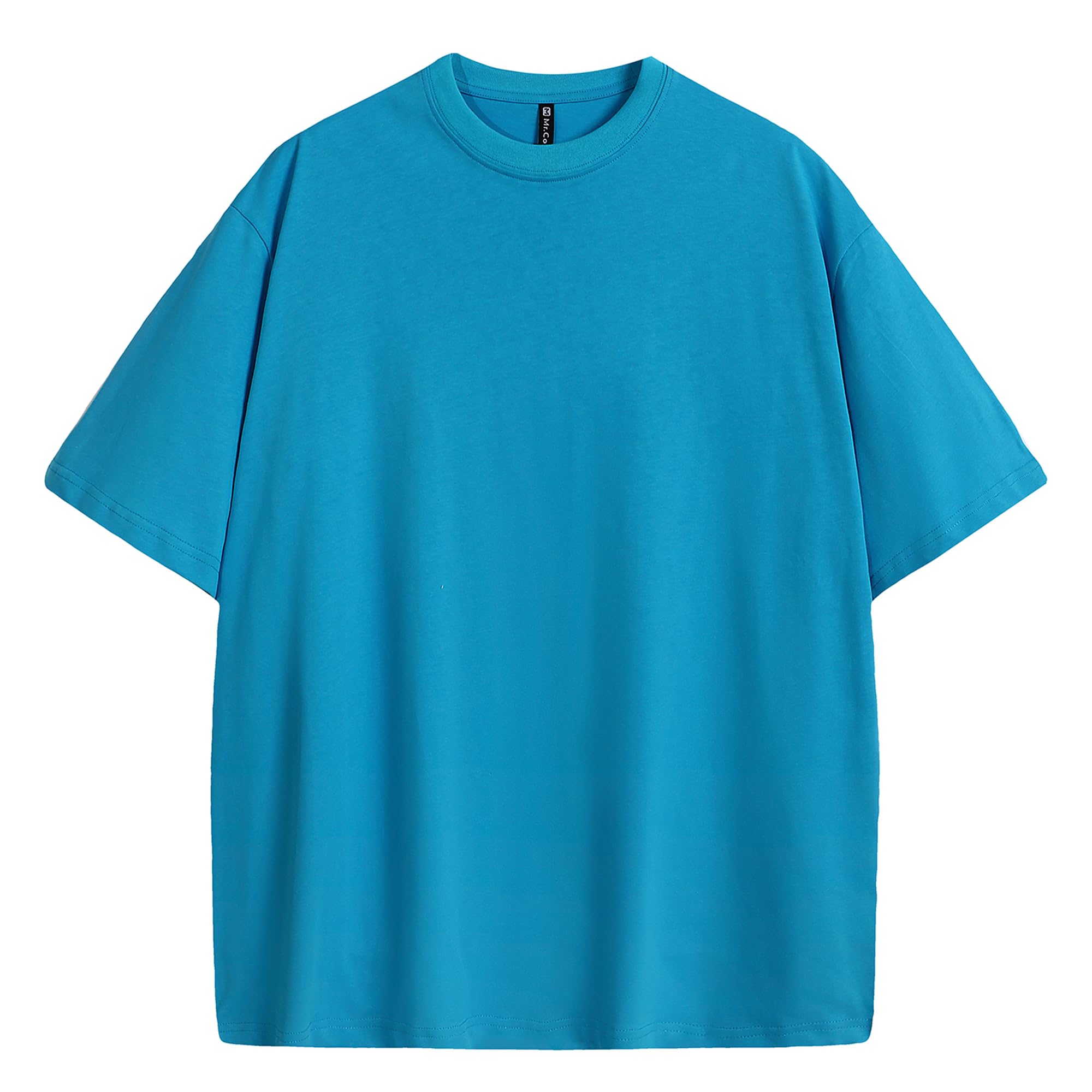 Mr.Color Men's Oversized Cotton T-Shirts - Lightweight Loose Fit Short Sleeve Casual Tees for Summer | Comfortable Baggy Shirts for Streetwear, Lounge & Everyday Wear