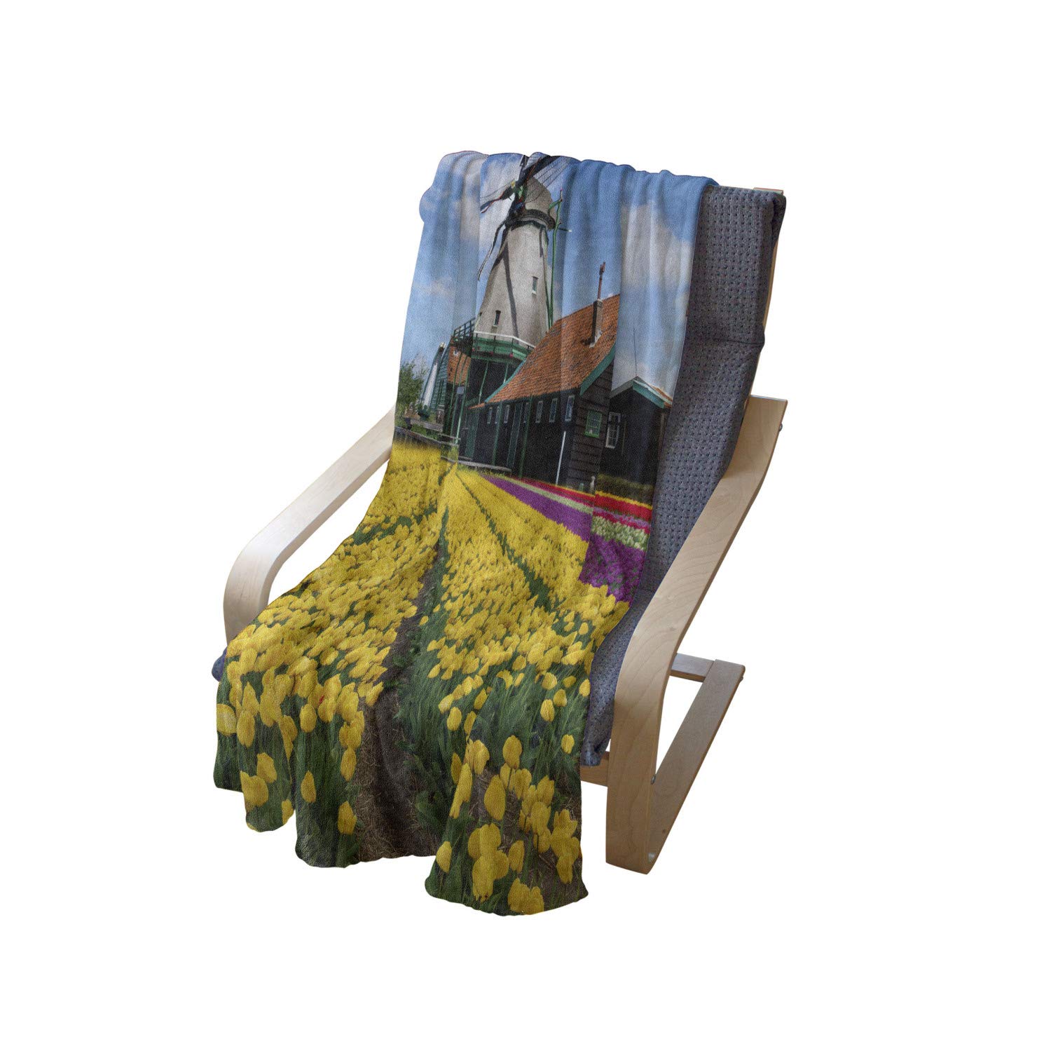 Ambesonne Windmill Fleece Throw Blanket - 50