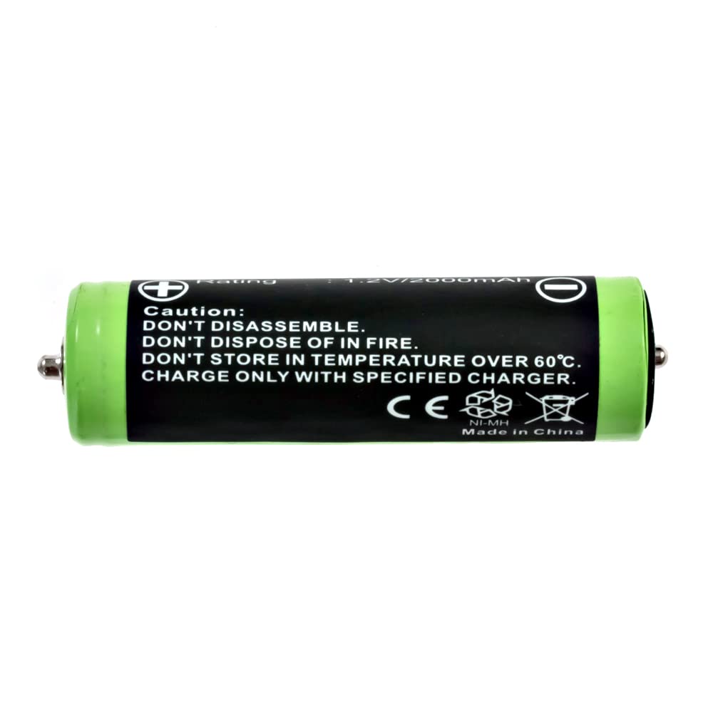 Premium Ni-MH Replacement Batteries for Braun Series 3 Shavers - 1.2V 2000mAh (2-Pack) - Compatible with Braun 1HR-AAUV Battery - Perfect for Travel & Daily Shaving Needs