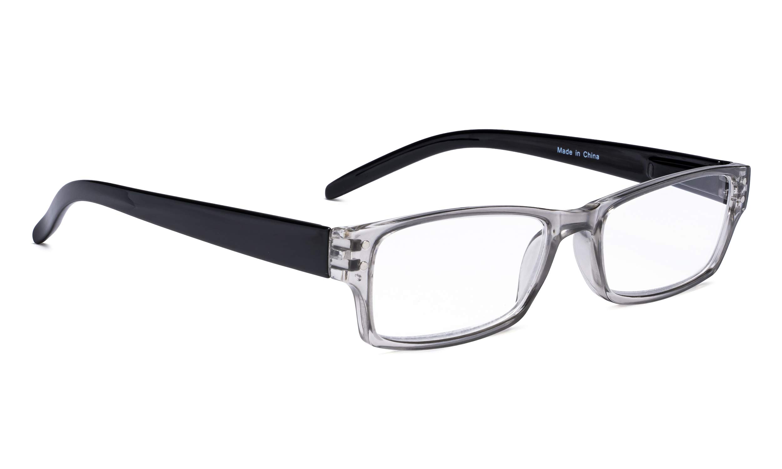 Premium Spring Hinge Reading Glasses for Men & Women - Comfortable Classic Readers for Books, Computers & Daily Use