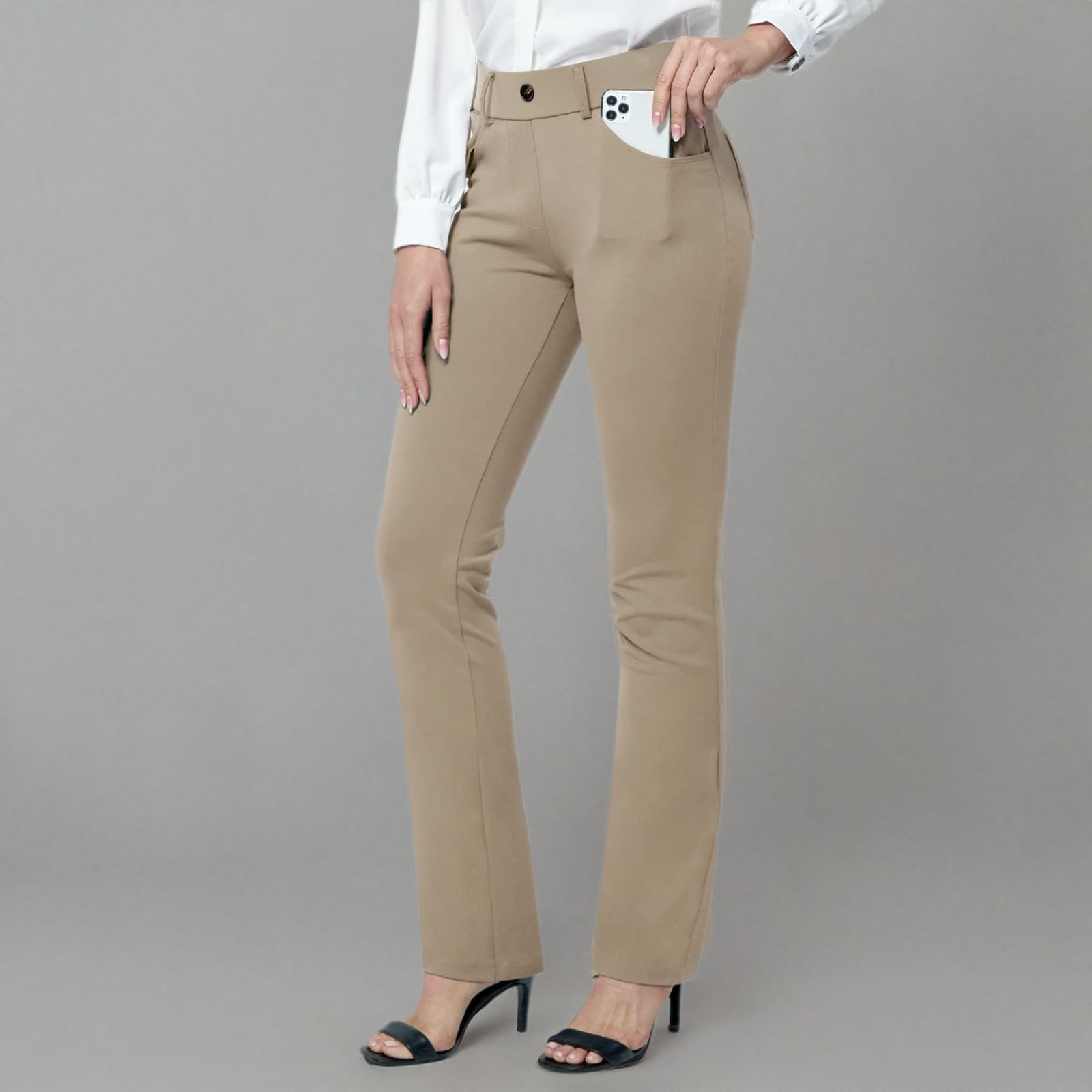 M MOTEEPI Women's High Waisted Yoga Dress Pants - 31