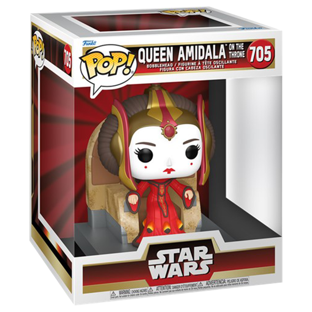 Funko Pop! Deluxe Star Wars Queen Amidala on the Throne Collectible Figure – Perfect for Star Wars Fans, Collectors & Home Decor