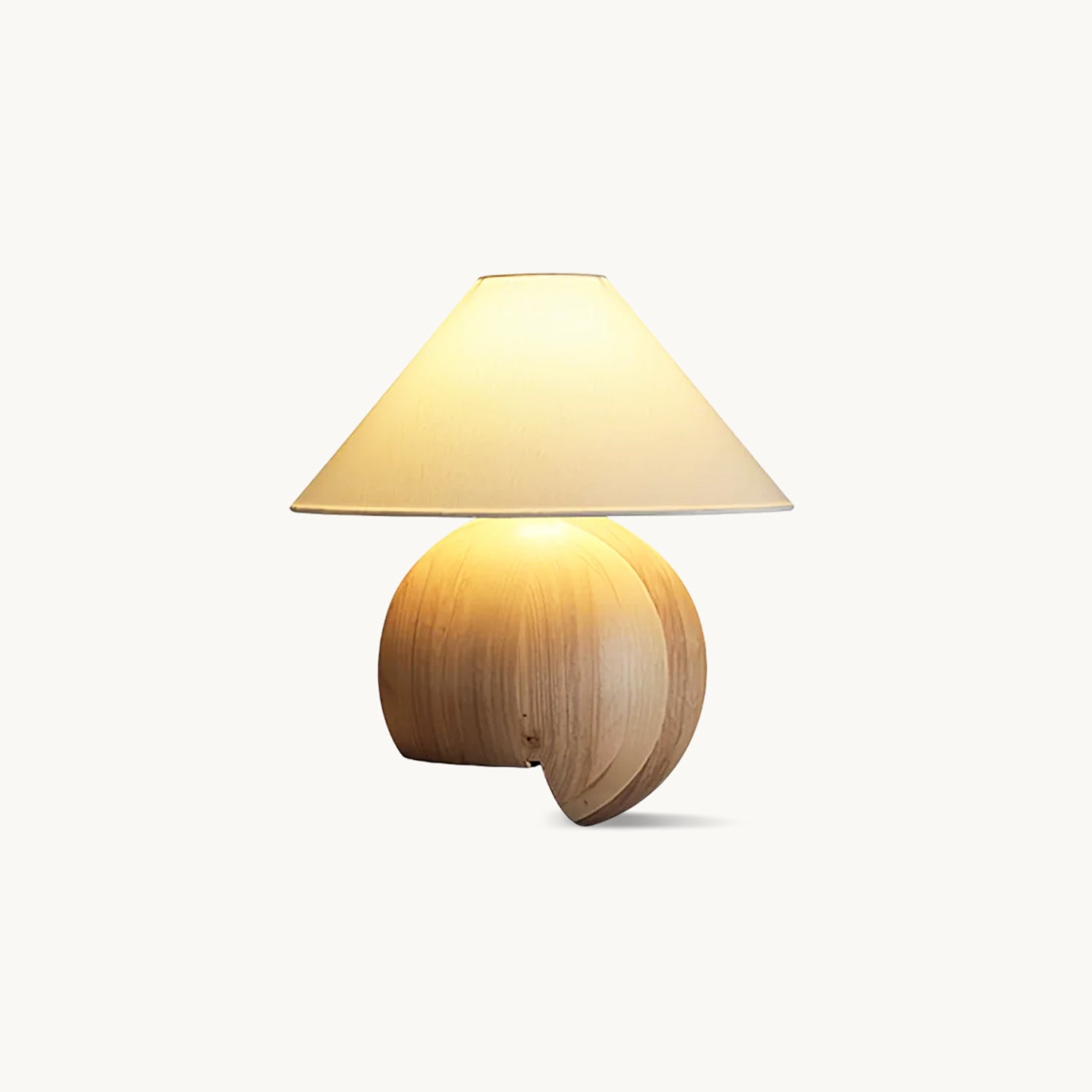 Modern Wooden Corner Log Table Lamp - Rustic Home Decor for Living Room, Bedroom & Office - Warm Ambient Lighting for Cozy Spaces