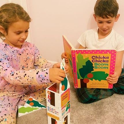 CreateOn Chicka Chicka Boom Boom Magnetic Building Set - 19-Piece STEM Educational Toys for Kids Ages 3+ | Fun Learning & Creative Play for Preschoolers