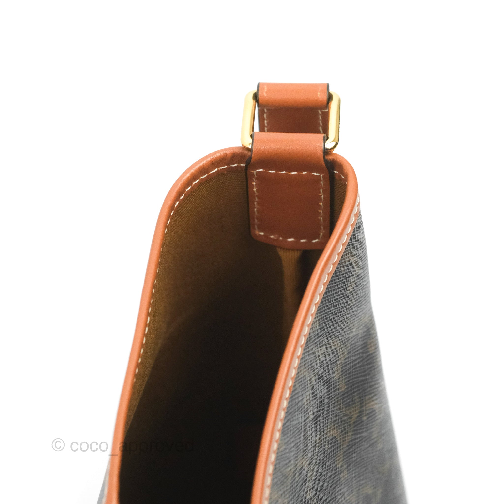 Celine Small Bucket Bag in Triomphe Canvas & Tan Calfskin Leather - Perfect for Everyday Use, Work & Travel Accessories