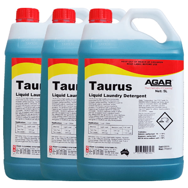 Agar Taurus Liquid Laundry Detergent - Gentle & Powerful Stain Remover for All Fabrics | Perfect for Families, Sensitive Skin & HE Machines | Fresh Scent for Clothes, Towels & Bedding