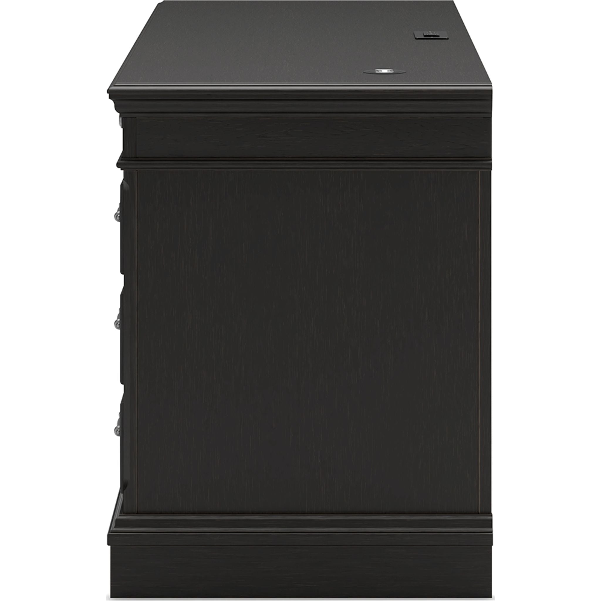 Beckincreek Black Office Desk - Modern Writing Desk for Home & Office Workspace, Study, and Small Spaces