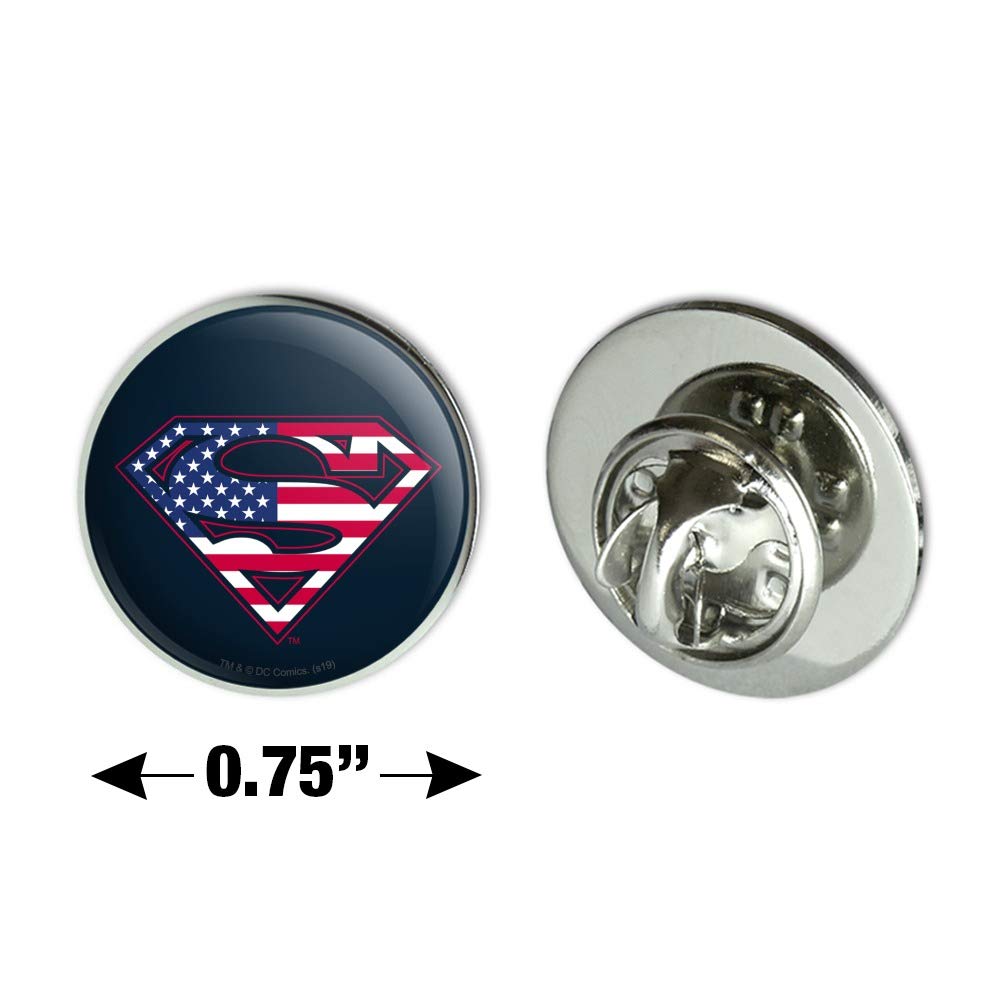Superman USA American Flag Shield Logo 0.75
