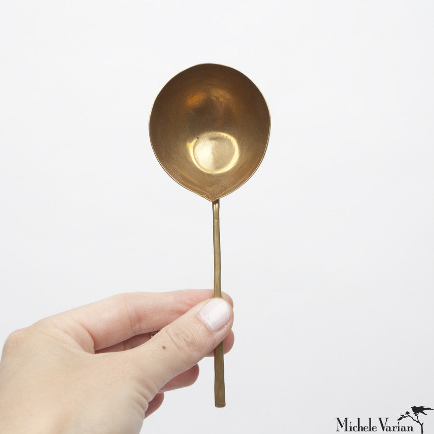 Premium Brass Coffee Scoop - 1 Tbsp Measuring Spoon for Coffee, Tea & Spices | Durable & Stylish for Home, Cafe & Barista Use