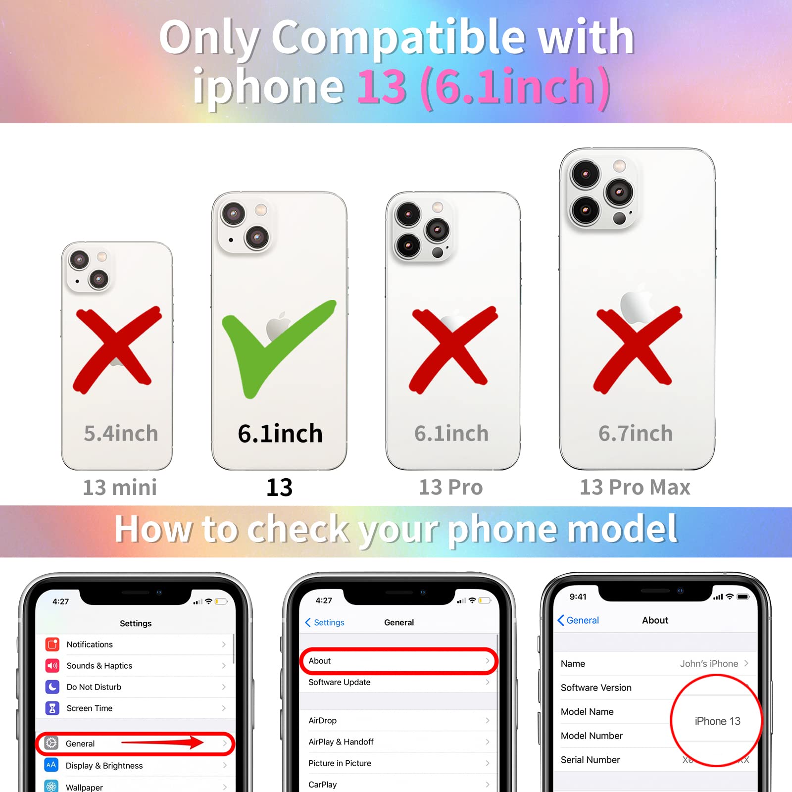 4-in-1 Heart Pattern iPhone 13 Case (6.1 inch) - Cute Aesthetic Phone Cover with Camera Protector, Screen Protector & Chain for Women | Trendy Brown Swirl Design | Perfect Gift for Girlfriends, Teens & Trendy Fashion Lovers (Ideal for Everyday Use, Parties & Photo Shoots)