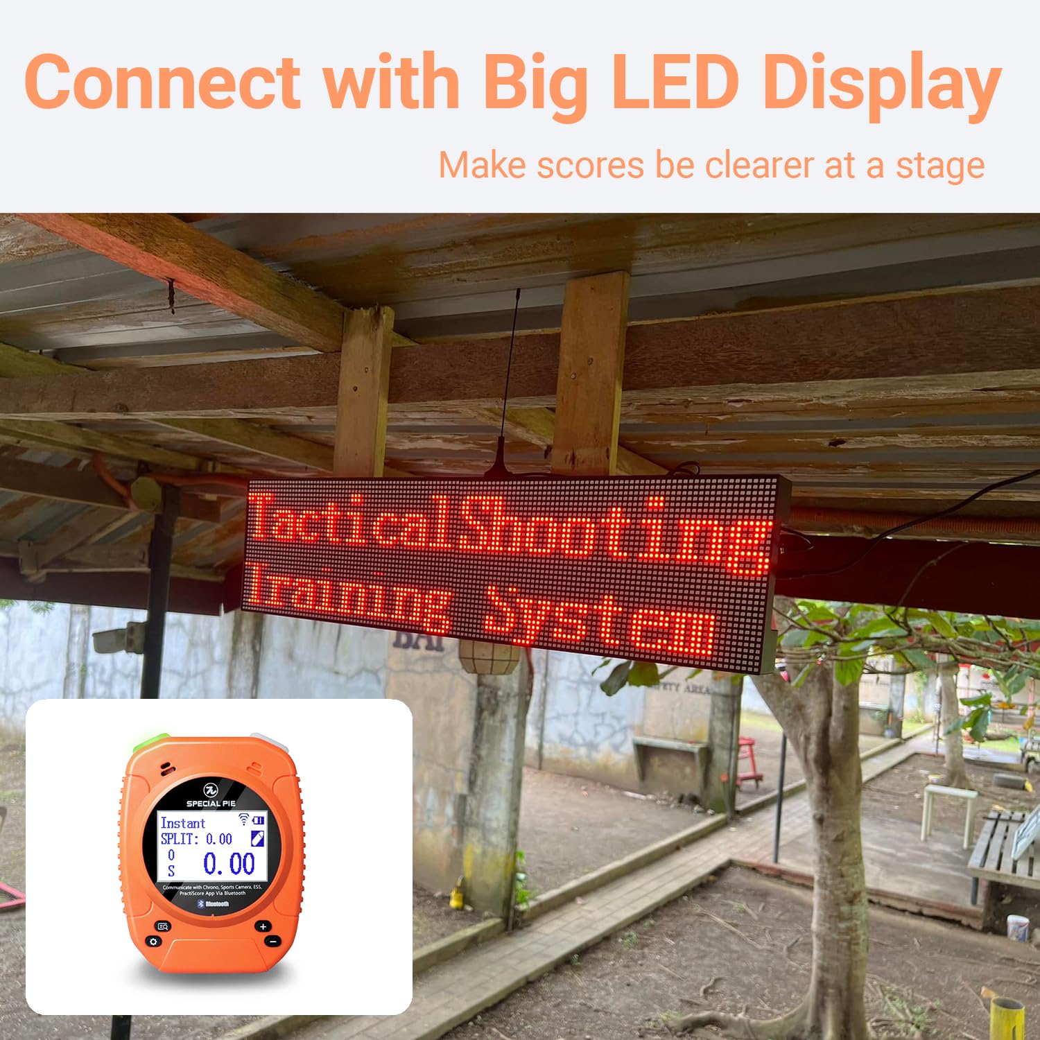 Shot Timer for Shooting Competition - Wireless Big LED Score Display, Compatible with USPSA, IPSC, IDPA, PRS | Perfect for Shooting Ranges & Training Drills