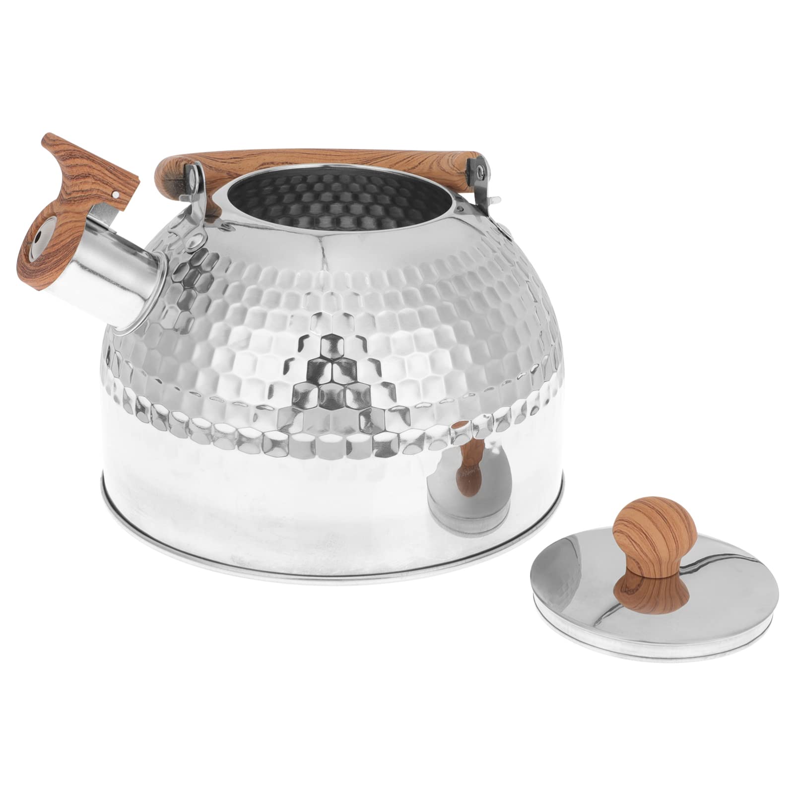 INOOMP 2L Stainless Steel Whistling Tea Kettle - Stovetop & Induction Compatible Camping Teapot for Boiling Water, Coffee & Milk | Perfect for Home Kitchen, Outdoor Adventures & RV Trips
