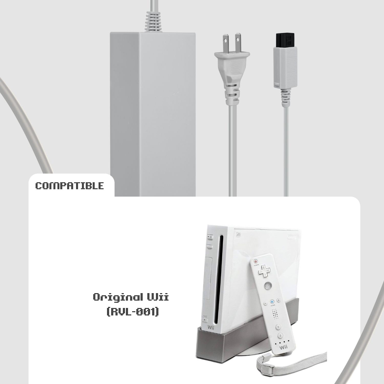 Original Title: TNP AC Adapter for Nintendo Wii Power Cord - Replacement Power Supply Adapter for Nintendo Wii Gaming Console   Optimized Title: TNP AC Power Adapter Replacement for Nintendo Wii Console - Compatible with Wii Gaming System - Perfect for Home Entertainment & Gaming Setups