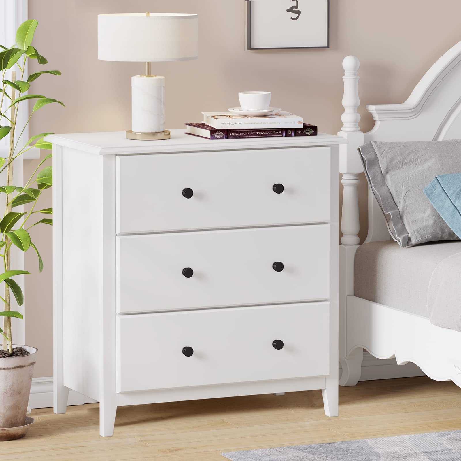 Hasuit 3-Drawer Wood Dresser, 27.5