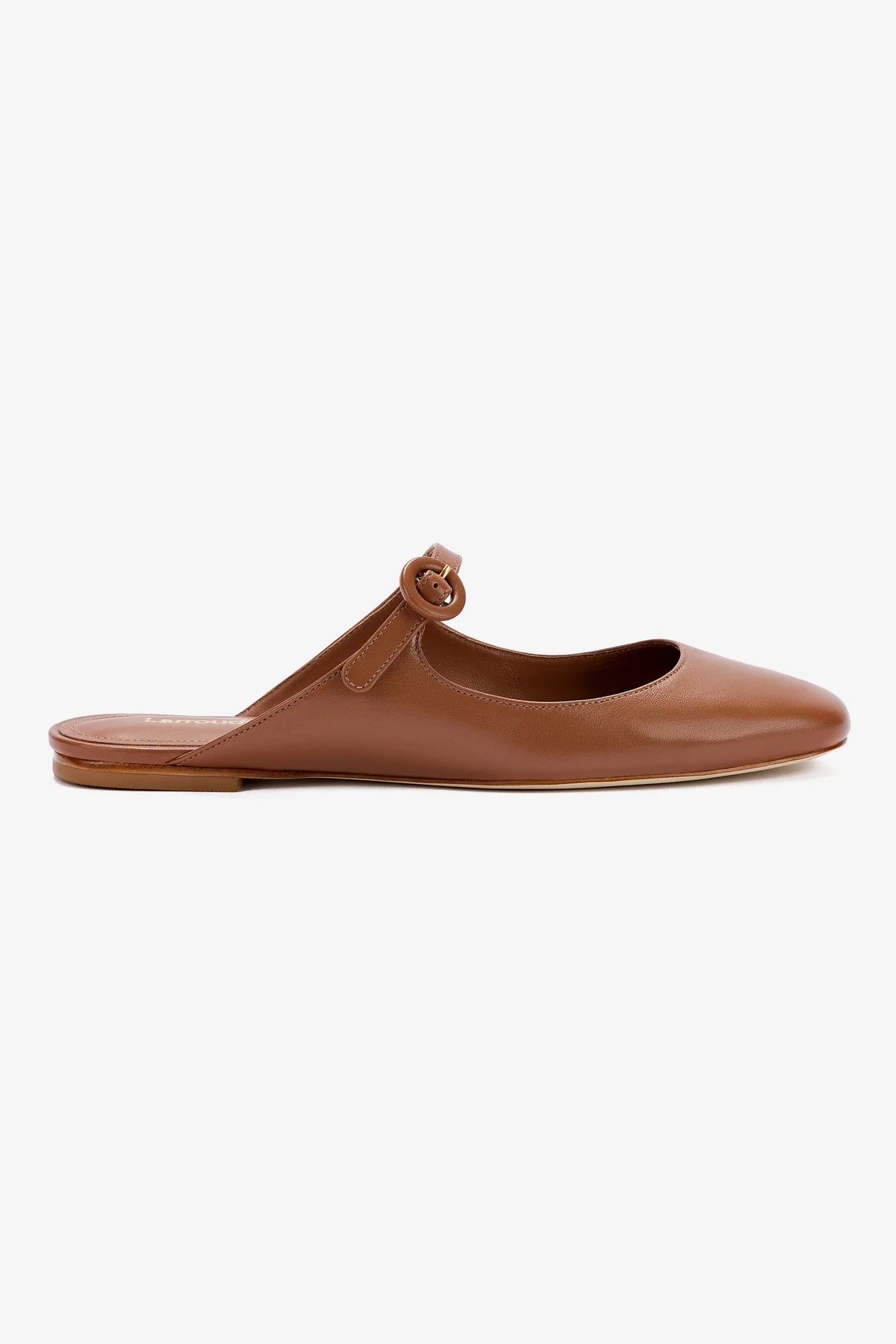 Blair Flat Mule Shoes - Comfortable Caramel Leather Slip-On Loafers for Women | Casual Wear, Office, Travel & Everyday Use