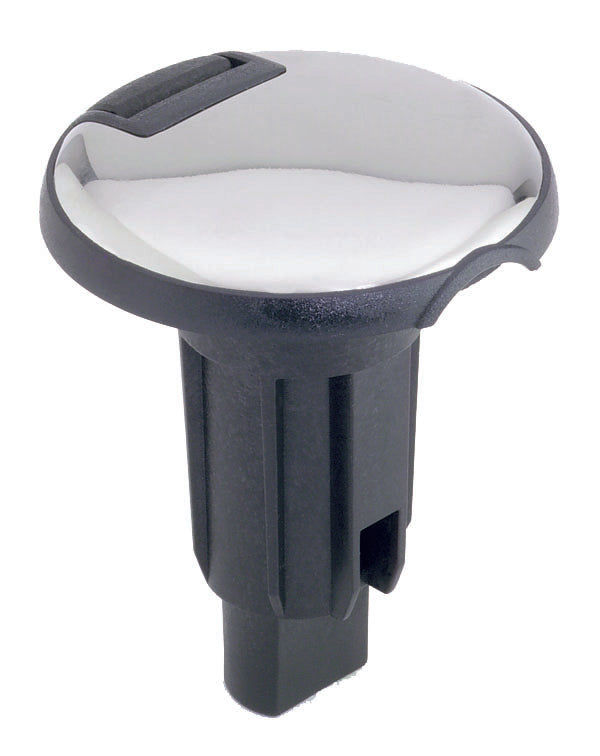 Attwood Round Stainless Steel 2 Pin Straight Light Base - Marine Boat Deck Lighting Fixture for Outdoor Waterproof Applications