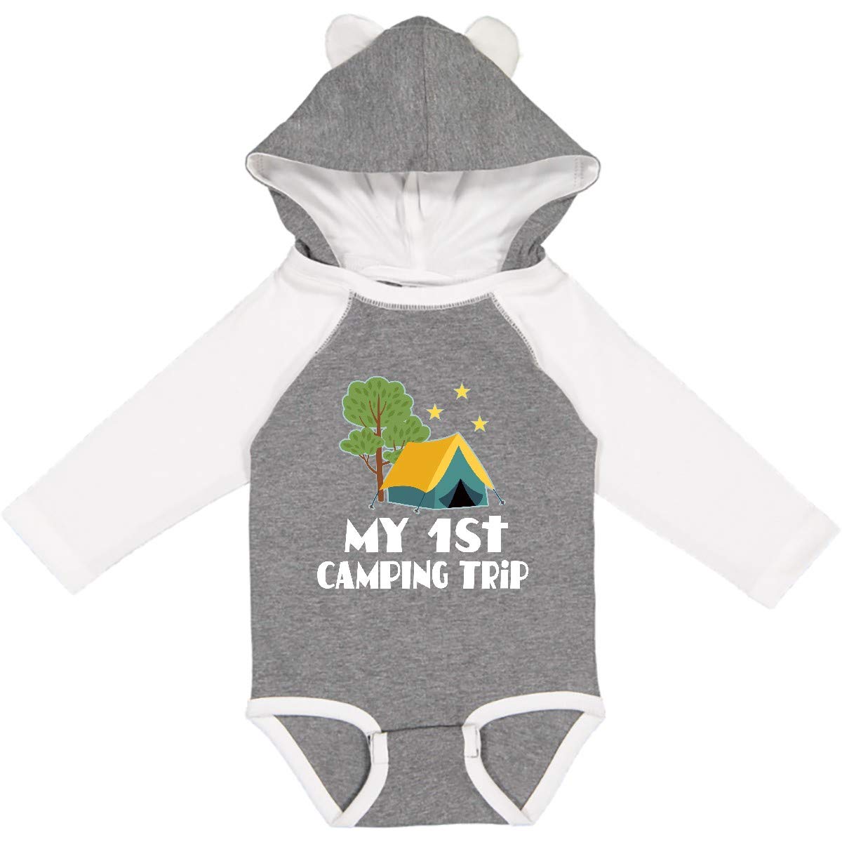 My 1st Camping Trip Baby Long Sleeve Bodysuit - Cute Infant Camping Outfit for Boys & Girls - Perfect for Outdoor Adventures & Family Photos