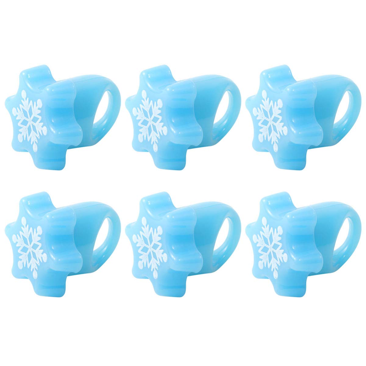 KESYOO 6pcs LED Flashing Christmas Snowflake Rings - Light Up Finger Toys for Holiday Parties, Santa Claus Costume Accessories & Festive Decorations | Perfect for Christmas Celebrations, Gift Exchanges & New Year's Eve Parties