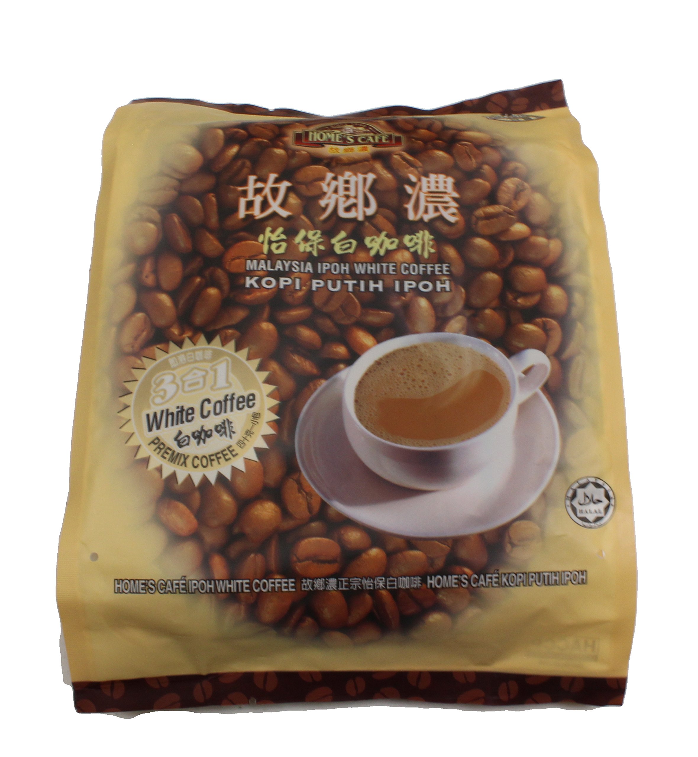 Home's Cafe Malaysia White Coffee - Premium Instant Coffee Mix, Rich & Creamy Flavor - Perfect for Office, Travel & Home Brewing