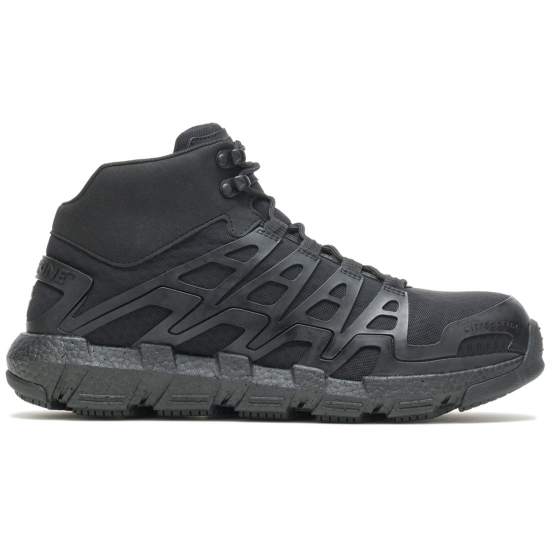 Rev Vent UltraSpring™ DuraShocks® Mid CarbonMax® Work Boots for Men - Black Steel Toe Safety Shoes for Construction, Warehouse & Outdoor Work