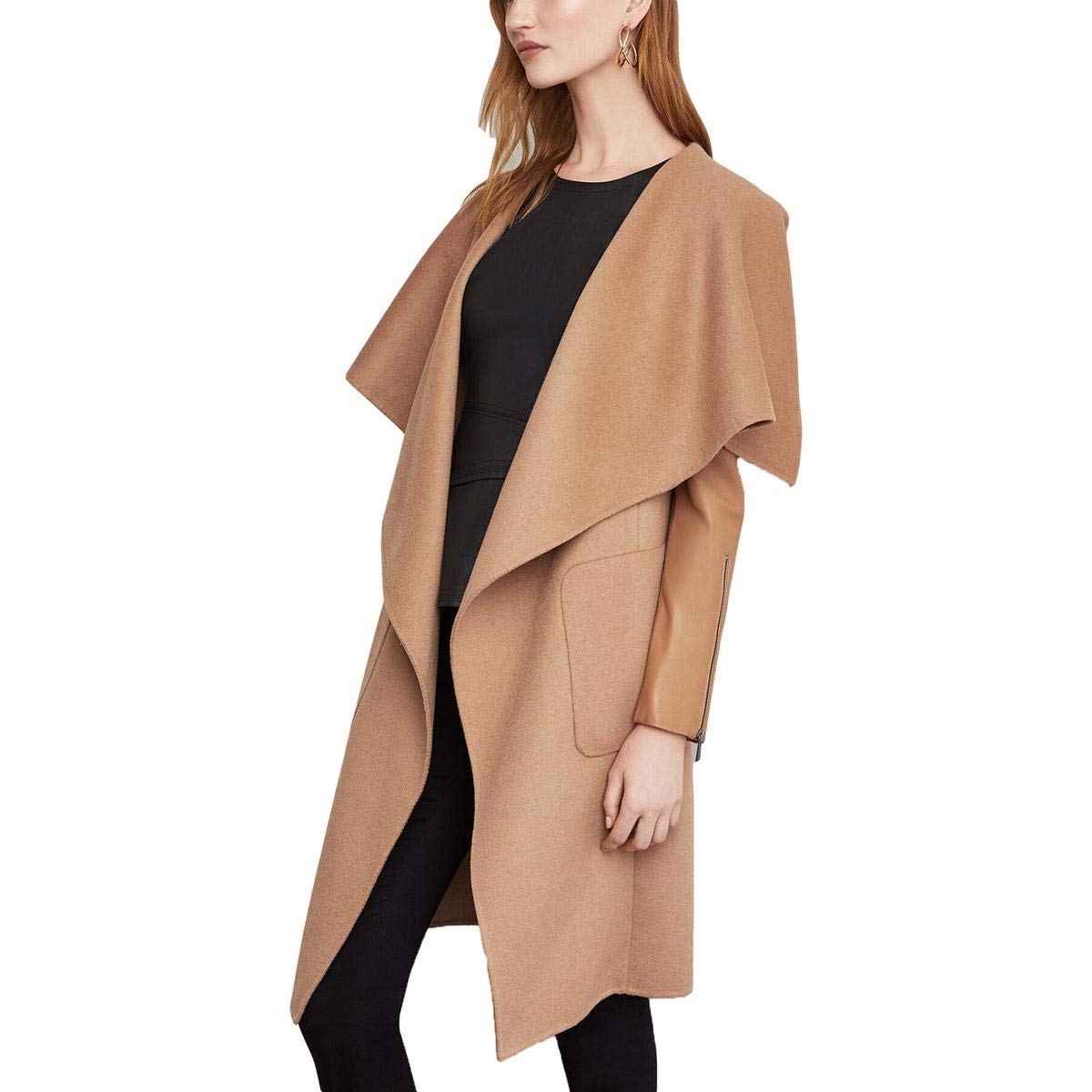 BCBGMAXAZRIA Women's Long Draped Coat - Elegant Trench Coat for Fall & Winter | Office Wear, Evening Outfits & Special Occasions