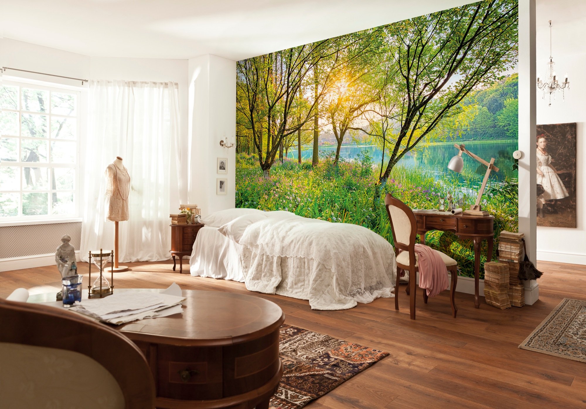 Komar 8-524 Spring Lake Wall Mural - Stunning Nature Landscape Wallpaper for Home & Office Decor | Perfect for Living Rooms, Bedrooms, and Commercial Spaces