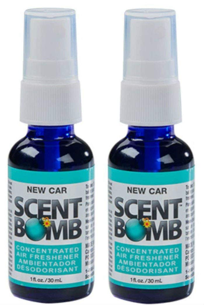 Premium Scent Bomb Air Freshener Spray - 100% Oil Based Concentrated Odor Eliminator for Car, Home, Office & Bathroom - Long Lasting Fragrance (New Car Scent, 2 Pack) - Perfect for Daily Use, Travel & Gifting