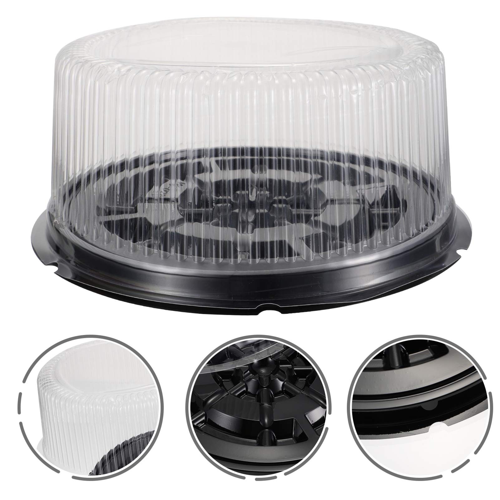 Hemoton 5-Piece Clear Plastic Cake Storage Container Set - Egg Cheesecake, Mini Muffin & Wedding Cake Display Dome with Carry Case | Perfect for Bakery Display, Dessert Transport & Party Serving