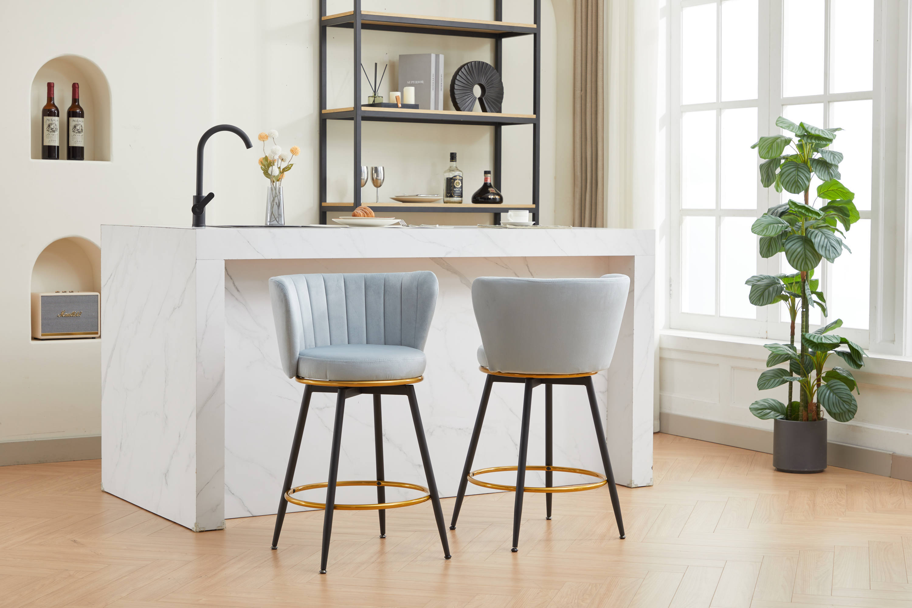 2-Pack Counter Height Bar Stools - 26