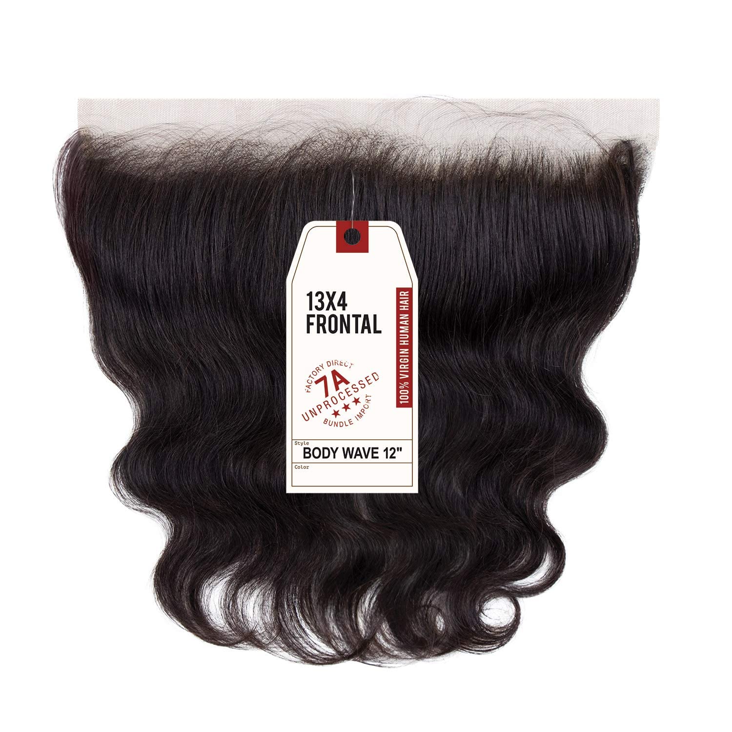 Sensationnel Human Hair Extensions - 13x4 Lace Frontal with Body Wave & 12