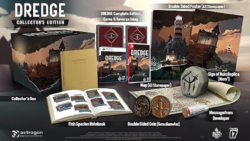 DREDGE Complete Collector's Edition for Nintendo Switch - Limited Edition Physical Game with Bonus Content - Perfect for Horror Adventure Gaming at Home or On-The-Go
