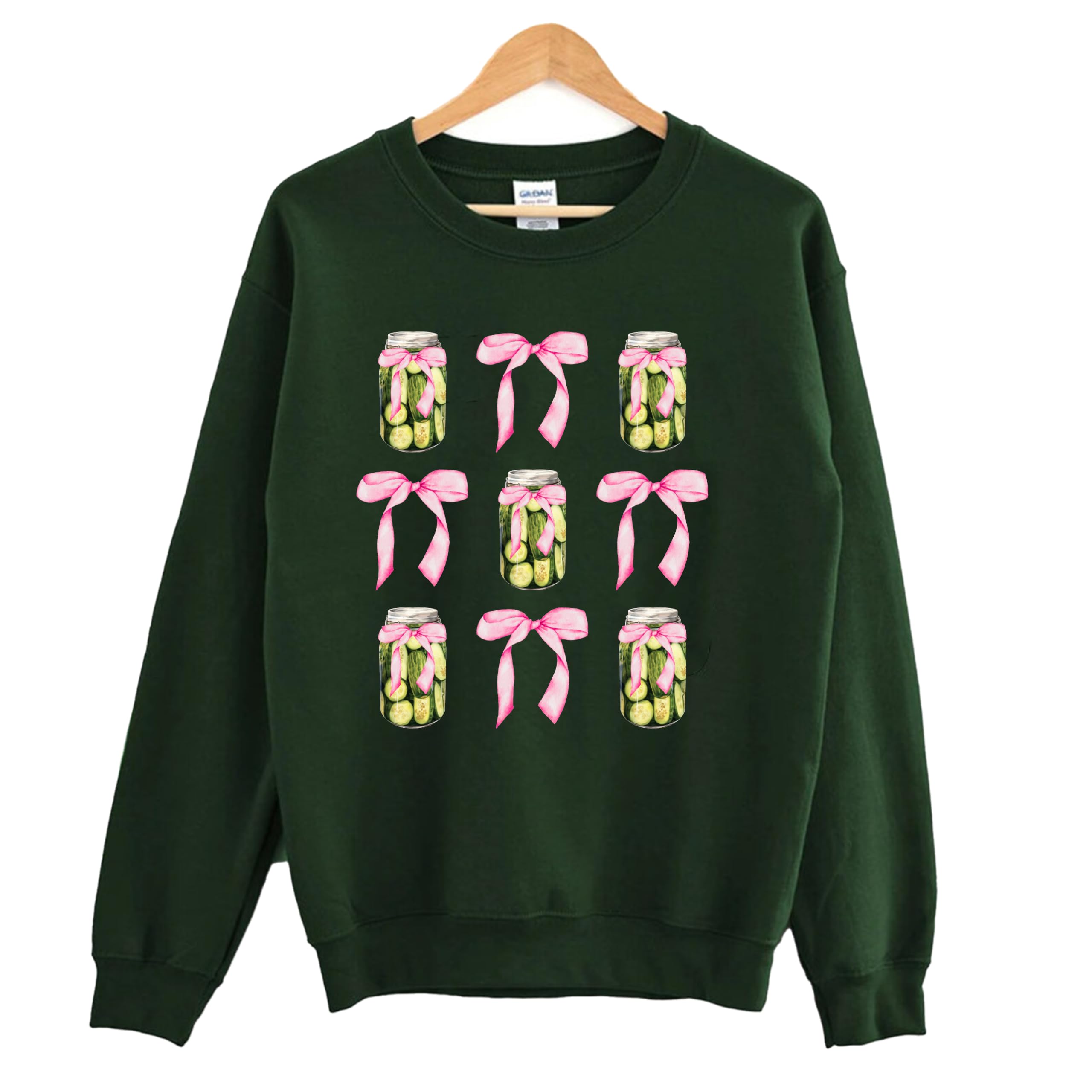 Coquette Aesthetic Pink Bow Sweater - Soft Ribbon Pickle Sweatshirt for Women | Cozy Casual Wear, Gift for Soft Girl Era, Trendy Outfit for Dates & Social Media (M, Pink)