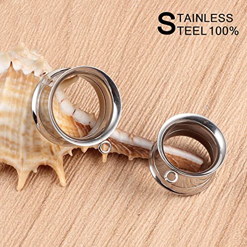 LADEMAYH 3 Pairs Stainless Steel Ear Gauges & Plugs for Men and Women - DIY Ear Stretching Jewelry for Ear Piercing - Perfect for Everyday Wear, Parties, and Alternative Fashion Styles