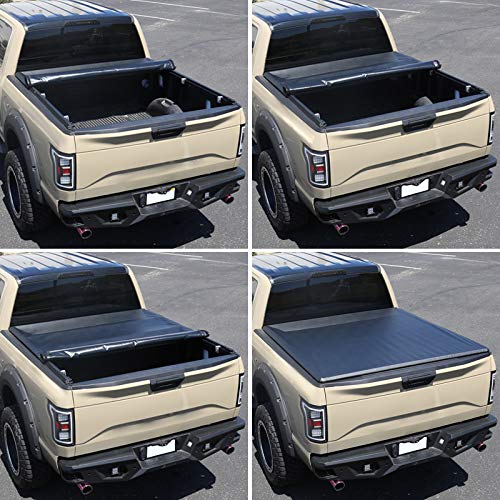 Spec-D Tuning Roll Up Vinyl Tonneau Cover for Ford F150 5'6