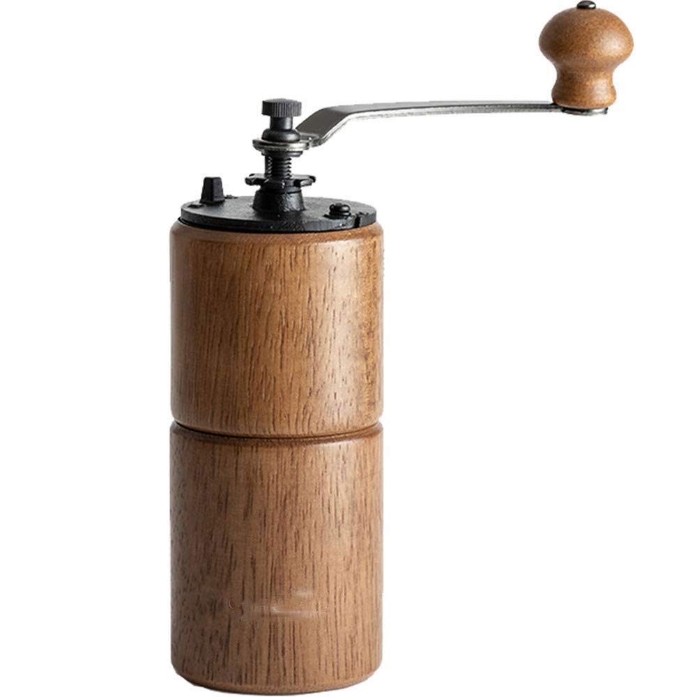 Premium Manual Coffee Grinder - Vintage Wooden Hand Crank Mill for Espresso, French Press & Pour Over | Portable Bean Grinder for Home, Camping & Travel