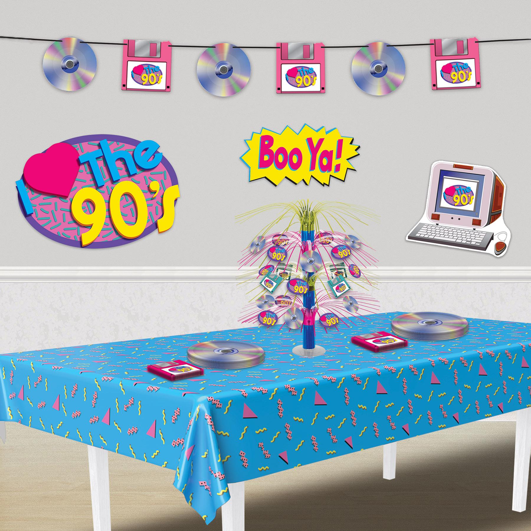 12 Pack Beistle CD & Floppy Disk Party Streamers - Retro Computer Theme Party Decorations for 80s 90s Themed Events, Birthdays & Office Celebrations