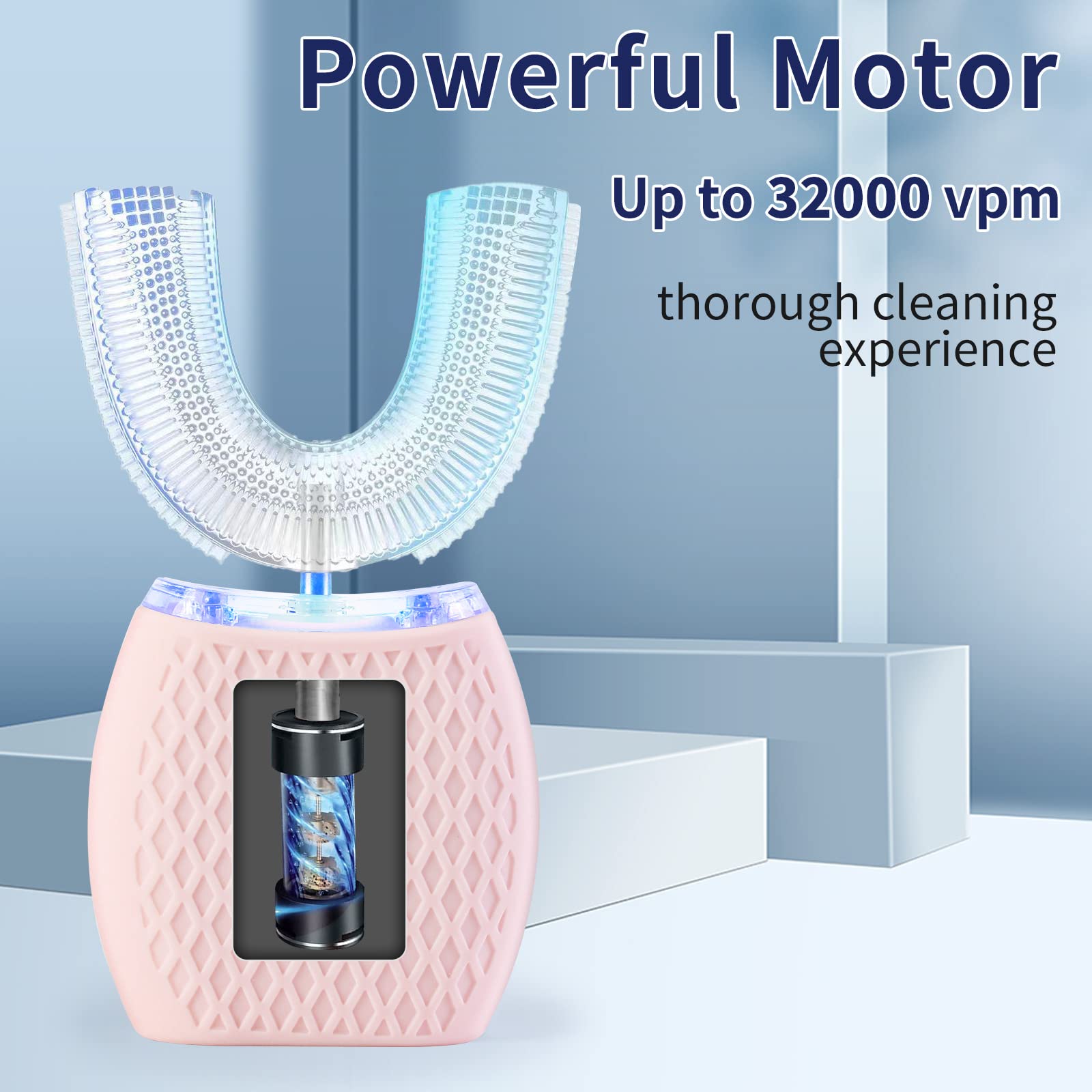 Adult Electric Toothbrush - Sonic 360° Cleaning with Wireless Charging | for Home & Travel