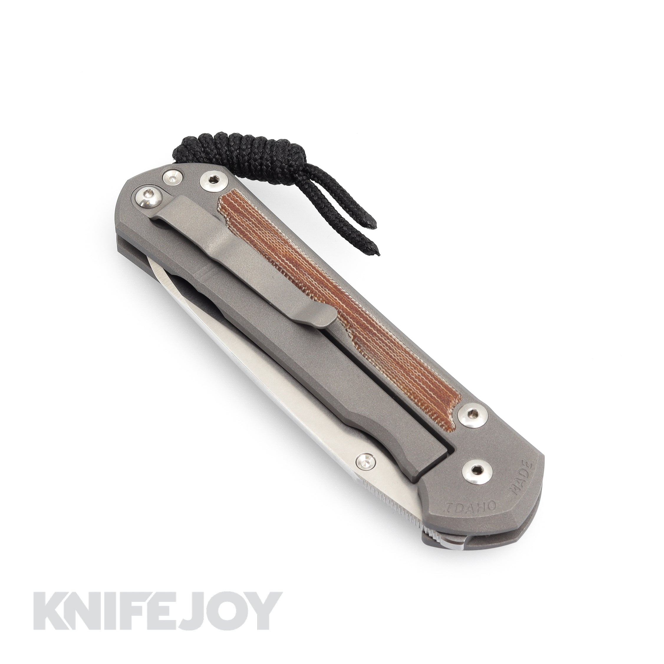 Chris Reeve Knives Large Sebenza 31 Folding Pocket Knife - Magnacut Steel Blade, Natural Canvas Micarta Inlay & Titanium Handles | EDC, Outdoor Survival, Camping & Hunting Gear