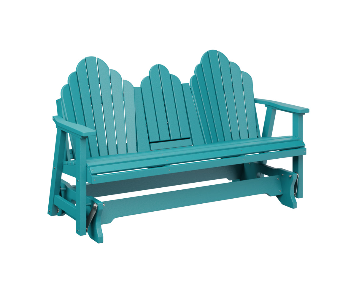 Berlin Gardens Cozi Back 3-Seat Porch Swing Glider with Cup Holder Console - Perfect for Outdoor Patio, Deck, Garden Relaxation