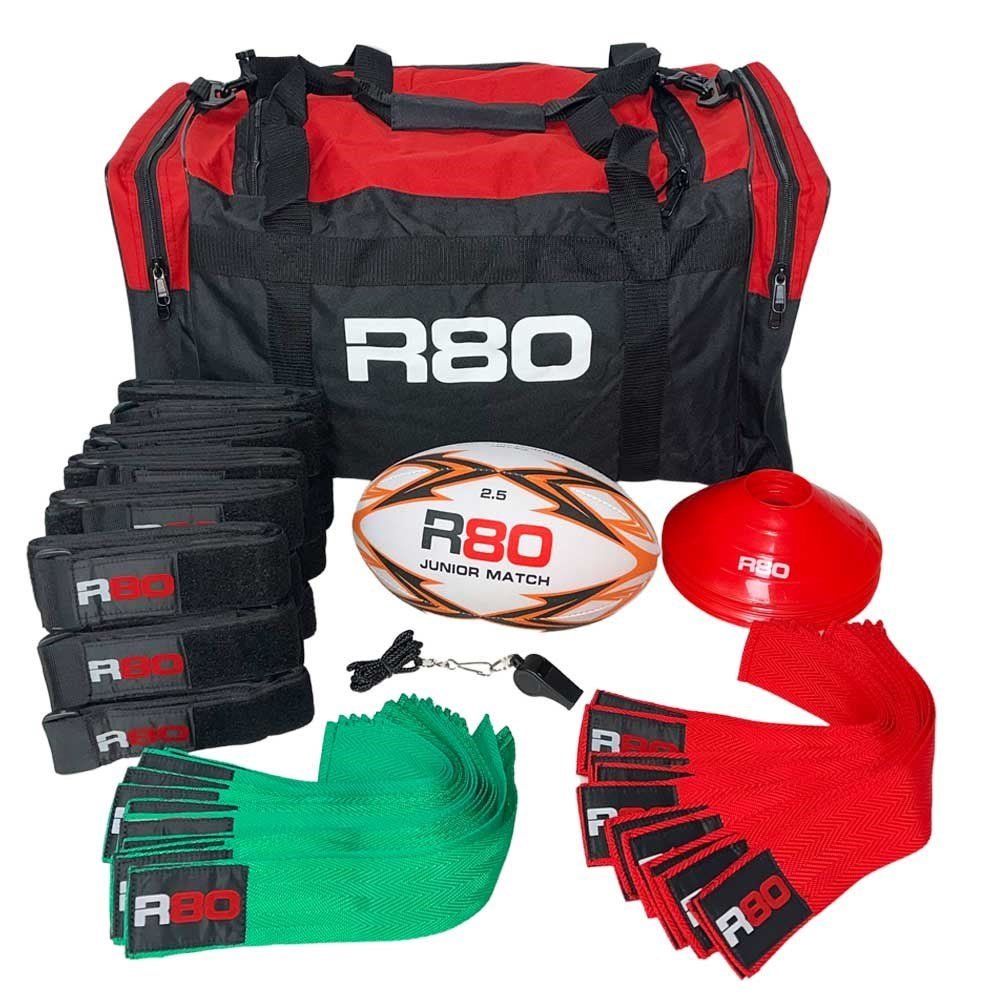 R80 Junior Rippa Rugby Game Sets for 15 Player Teams - Perfect for Youth Rugby Training, School Sports & Team Building Activities