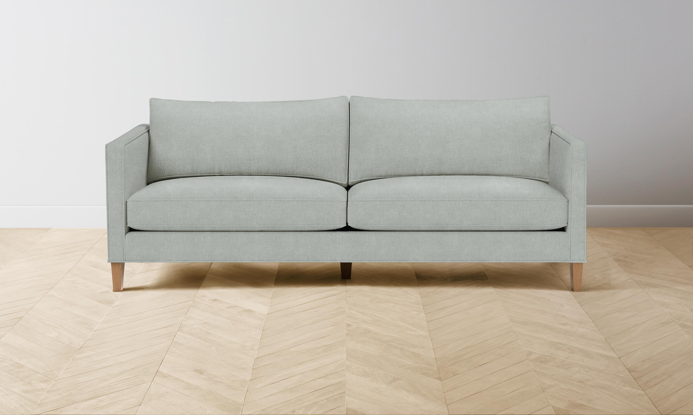 Premium Crosby Sofa - Performance Mélange Weave in Seaglass | Modern Living Room Furniture for Comfort & Style | Perfect for Small Spaces, Apartments & Cozy Homes