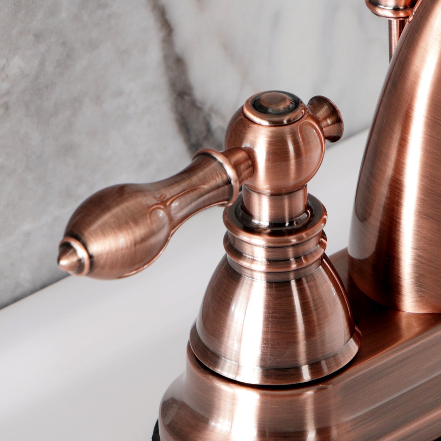 American Classic FSY561ACLAC Double Handle 3-Hole Deck Mount 4-Inch Centerset Bathroom Faucet with Pop-Up Drain in Antique Copper - Perfect for Vintage Style Bathroom Renovation and Modern Home Upgrade